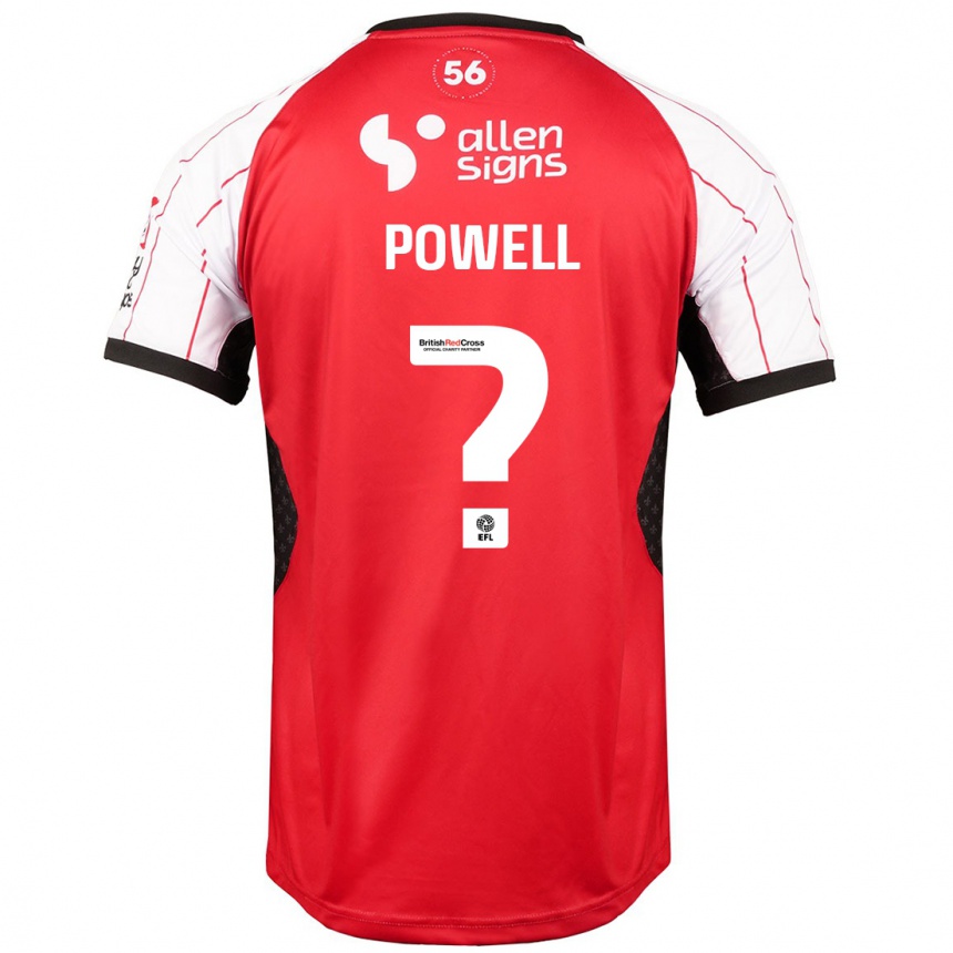 Kids Football Darryl Powell #0 White Home Jersey 2024/25 T-Shirt