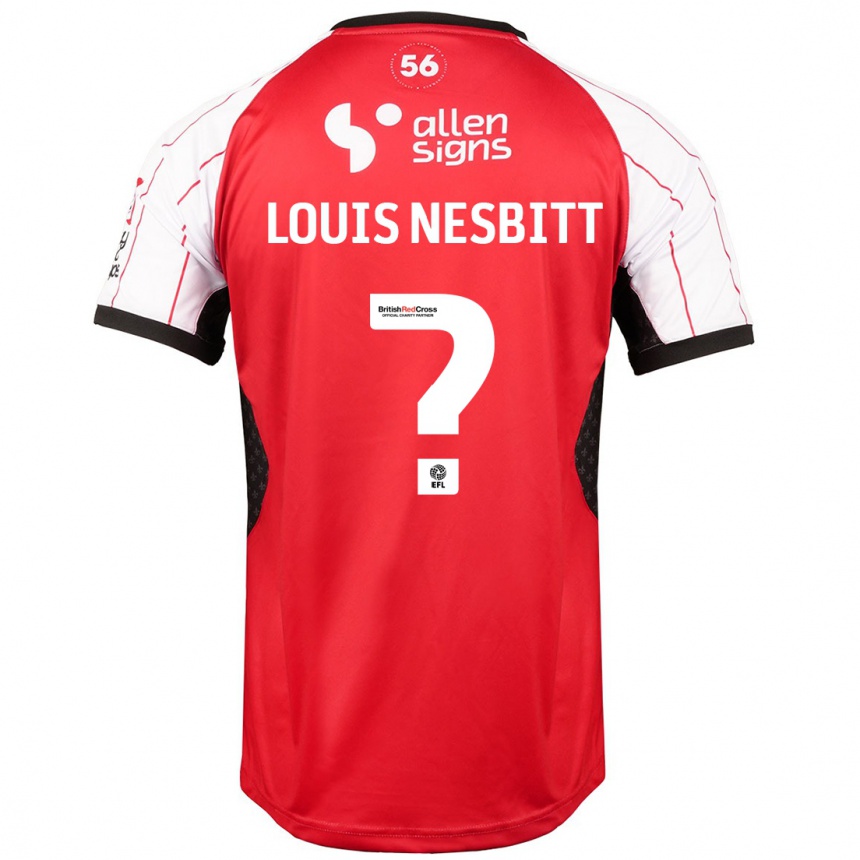 Kids Football Louis Nesbitt #0 White Home Jersey 2024/25 T-Shirt