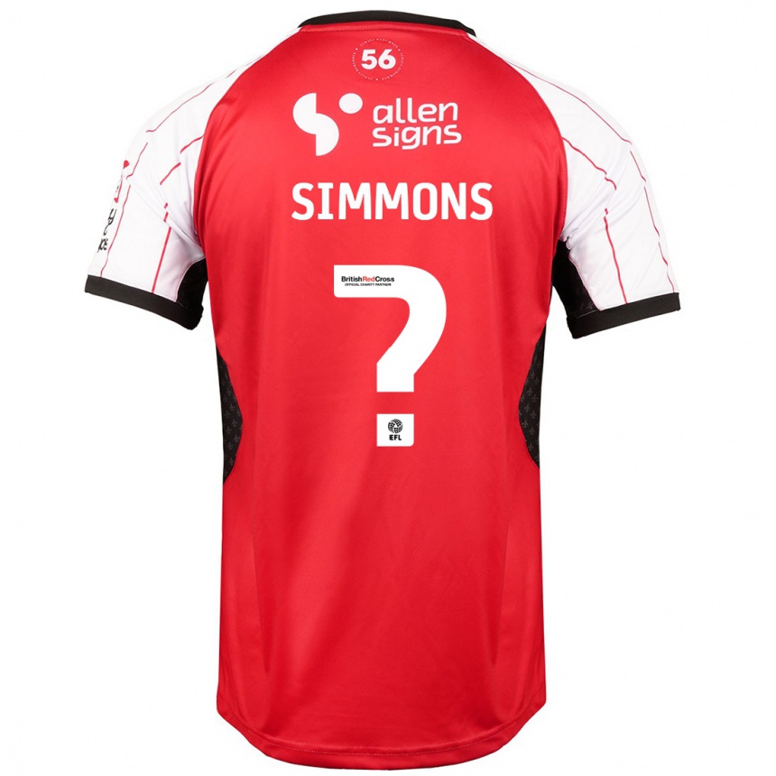 Kids Football Noah Simmons #0 White Home Jersey 2024/25 T-Shirt