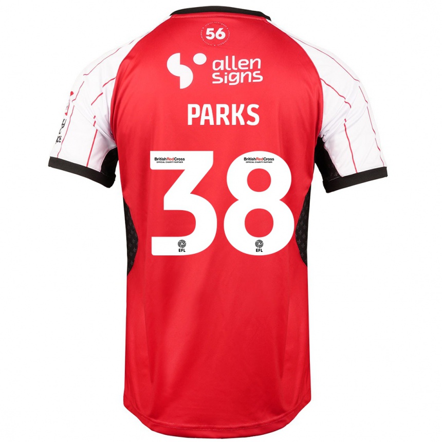 Kids Football Charlie Parks #38 White Home Jersey 2024/25 T-Shirt