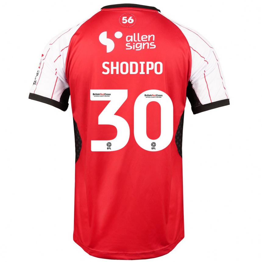 Kids Football Olamide Shodipo #30 White Home Jersey 2024/25 T-Shirt