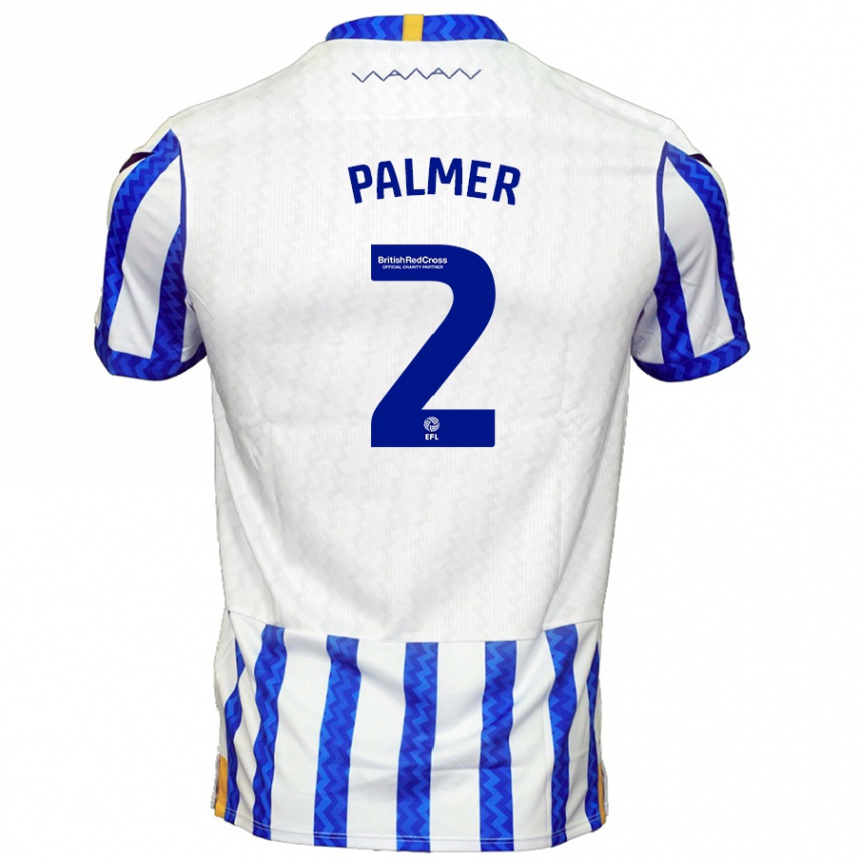 Kids Football Liam Palmer #2 Blue White Home Jersey 2024/25 T-Shirt