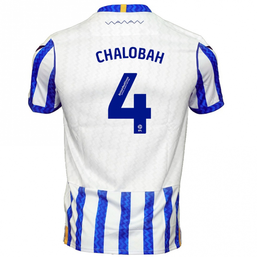 Kids Football Nathaniel Chalobah #4 Blue White Home Jersey 2024/25 T-Shirt