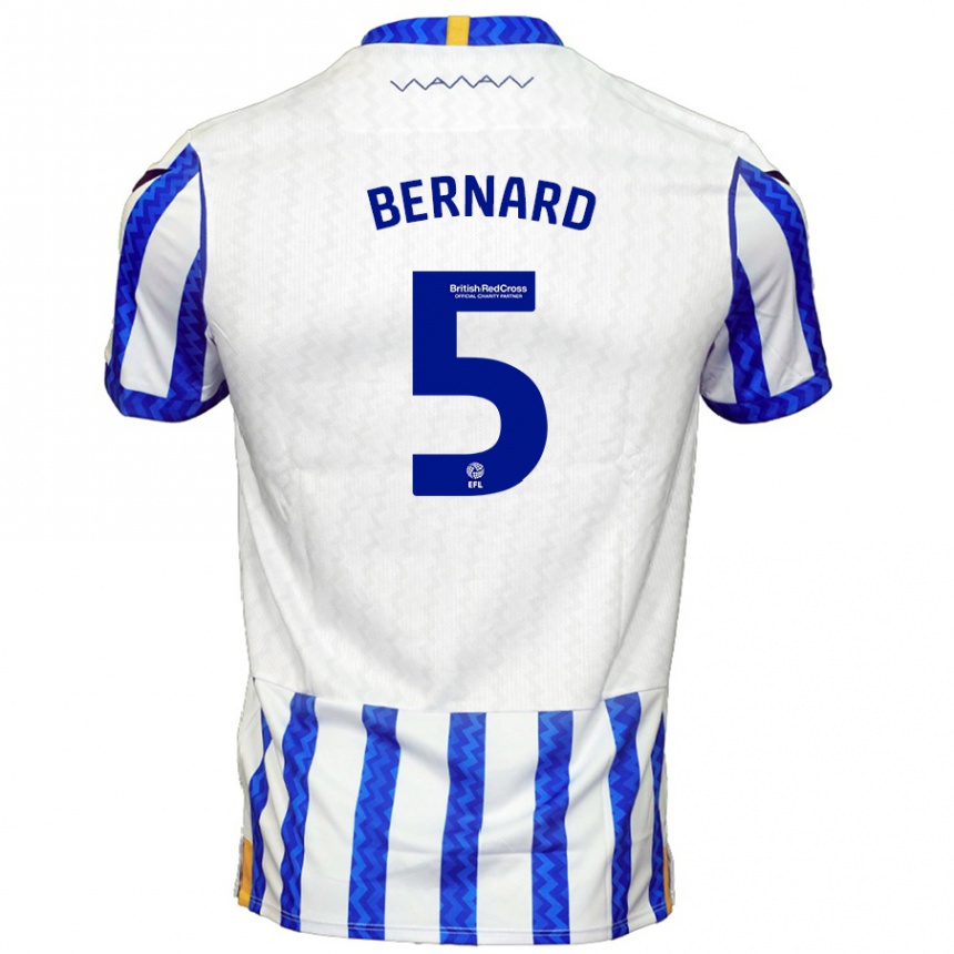 Kids Football Di'shon Bernard #5 Blue White Home Jersey 2024/25 T-Shirt