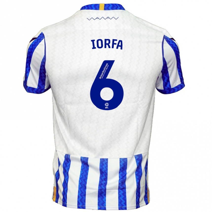 Kids Football Dominic Iorfa #6 Blue White Home Jersey 2024/25 T-Shirt