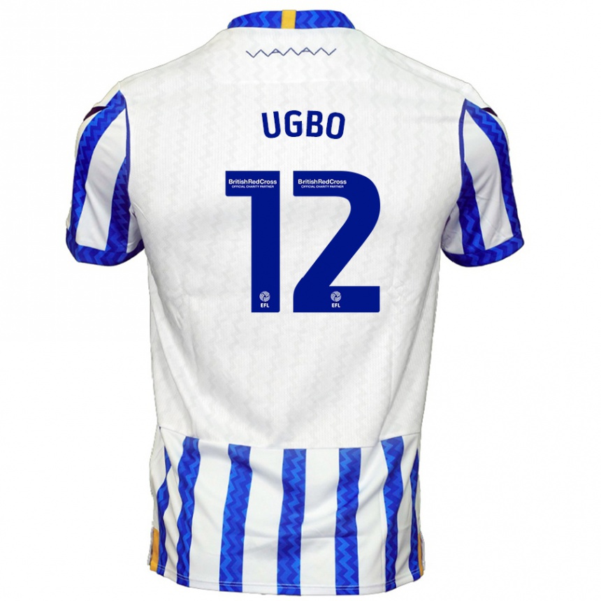 Kids Football Iké Ugbo #12 Blue White Home Jersey 2024/25 T-Shirt