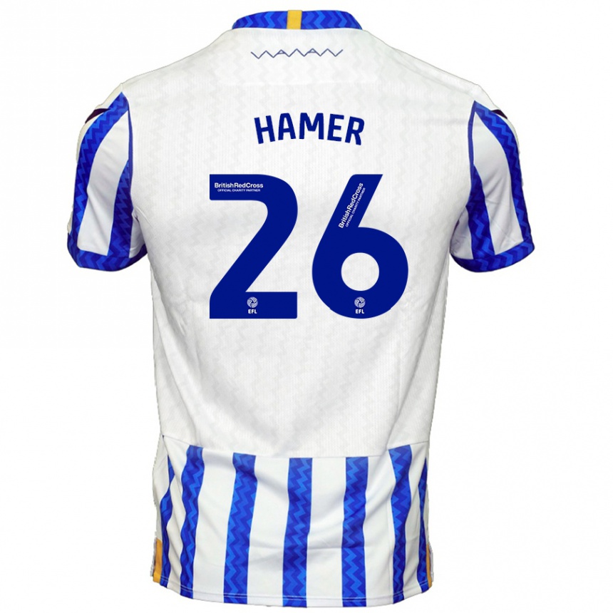 Kids Football Ben Hamer #26 Blue White Home Jersey 2024/25 T-Shirt