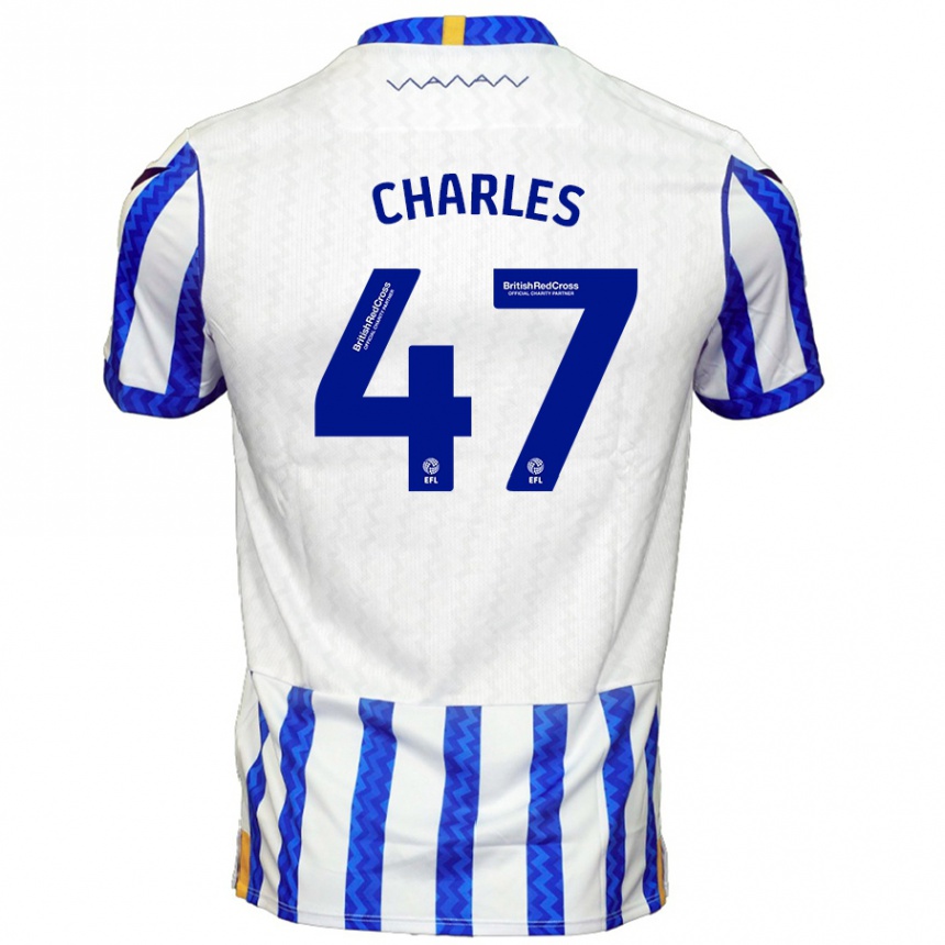 Kids Football Pierce Charles #47 Blue White Home Jersey 2024/25 T-Shirt