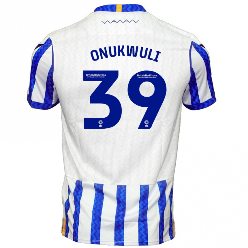 Kids Football Favour Onukwuli #39 Blue White Home Jersey 2024/25 T-Shirt