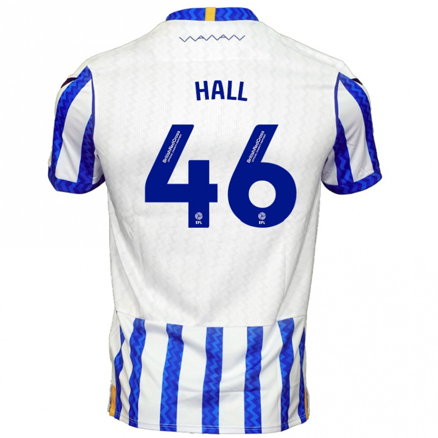 Kids Football Jack Hall #46 Blue White Home Jersey 2024/25 T-Shirt