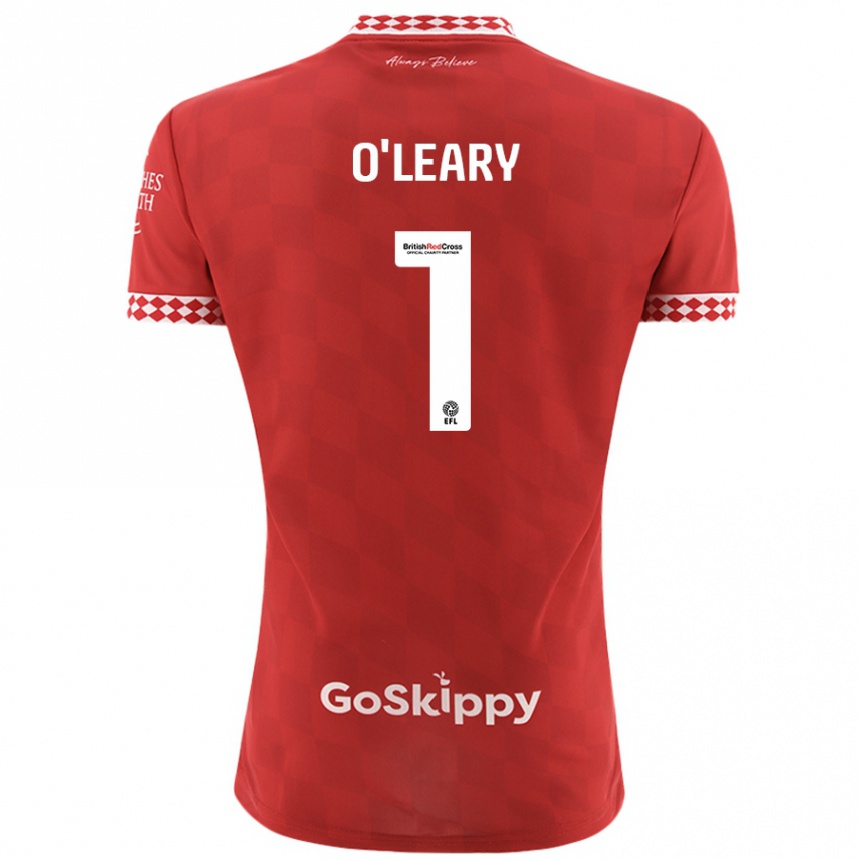 Kids Football Max O'leary #1 Red Home Jersey 2024/25 T-Shirt