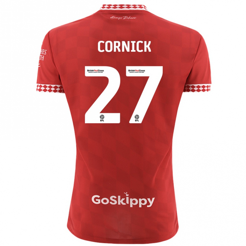 Kids Football Harry Cornick #27 Red Home Jersey 2024/25 T-Shirt