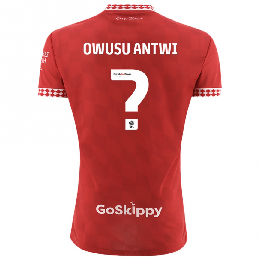 Kids Football Filbert Owusu-Antwi #0 Red Home Jersey 2024/25 T-Shirt