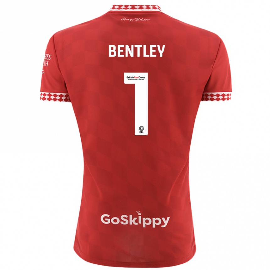 Kids Football Fran Bentley #1 Red Home Jersey 2024/25 T-Shirt