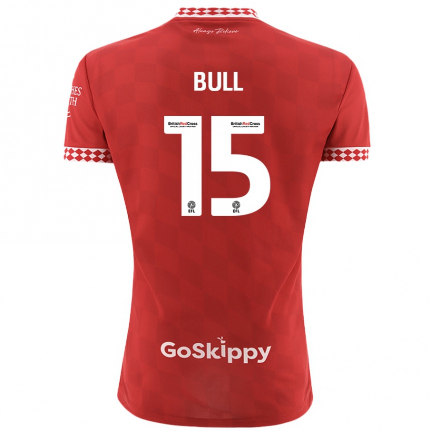 Kids Football Jasmine Bull #15 Red Home Jersey 2024/25 T-Shirt