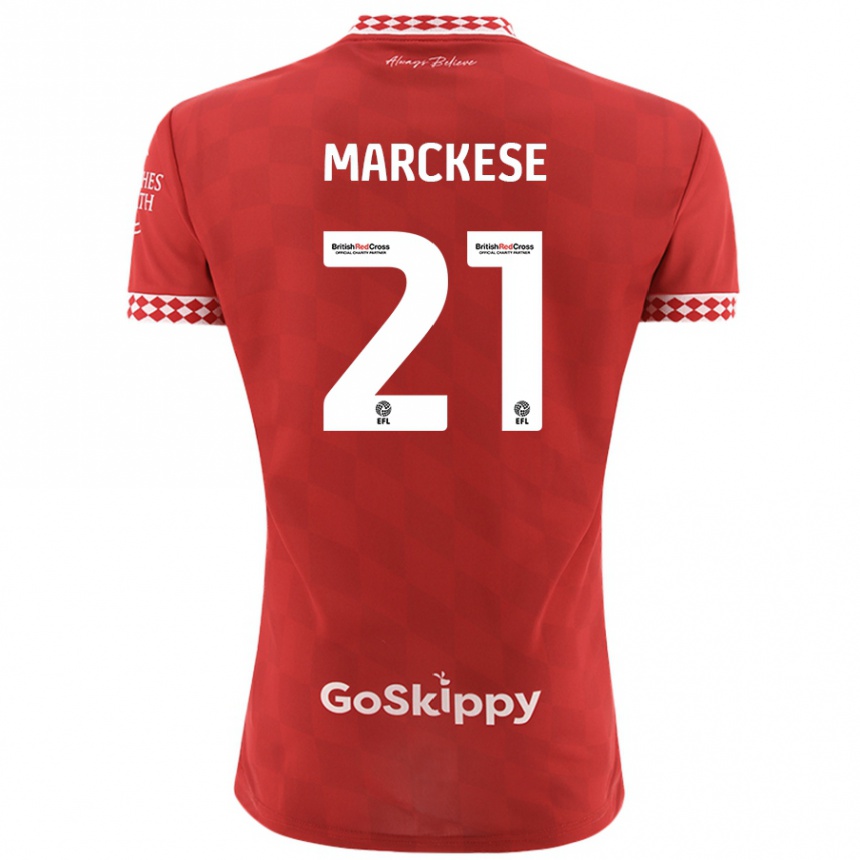 Kids Football Kaylan Marckese #21 Red Home Jersey 2024/25 T-Shirt