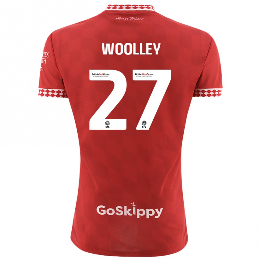 Kids Football Jesse Woolley #27 Red Home Jersey 2024/25 T-Shirt