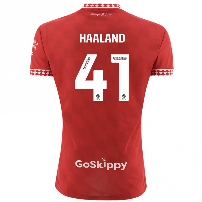 Kids Football Benedicte Haaland #41 Red Home Jersey 2024/25 T-Shirt