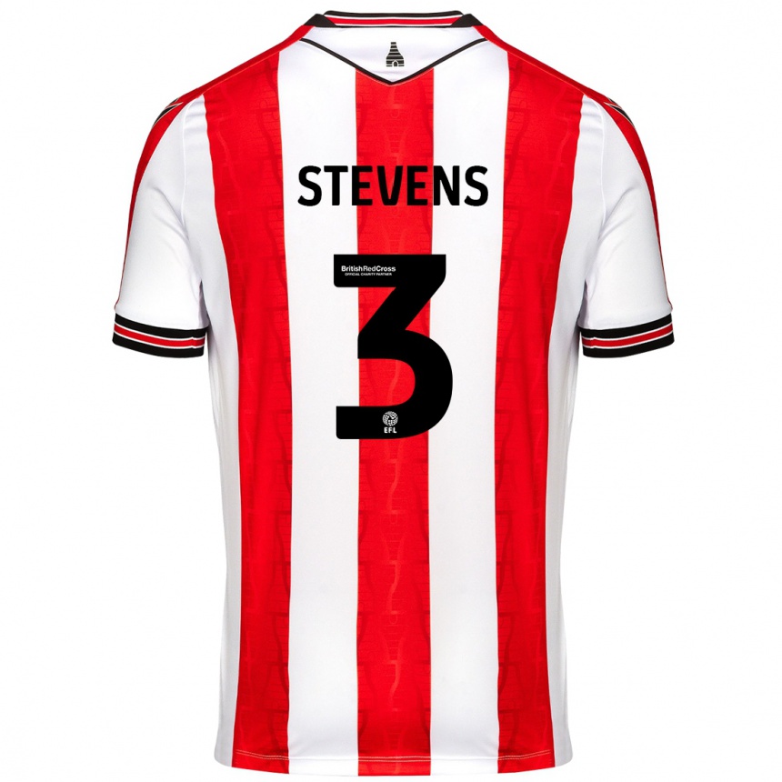 Kids Football Enda Stevens #3 Red White Home Jersey 2024/25 T-Shirt