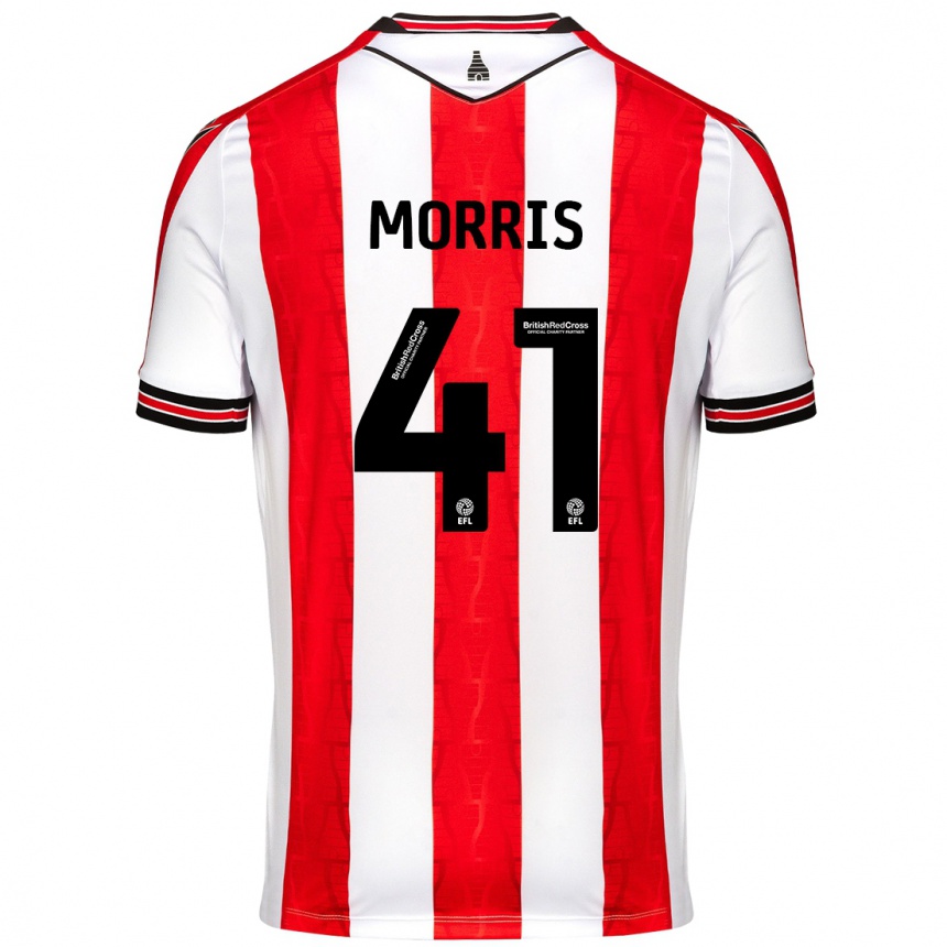 Kids Football Scott Morris #41 Red White Home Jersey 2024/25 T-Shirt