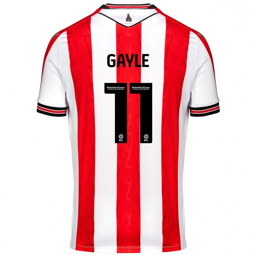 Kids Football Dwight Gayle #11 Red White Home Jersey 2024/25 T-Shirt