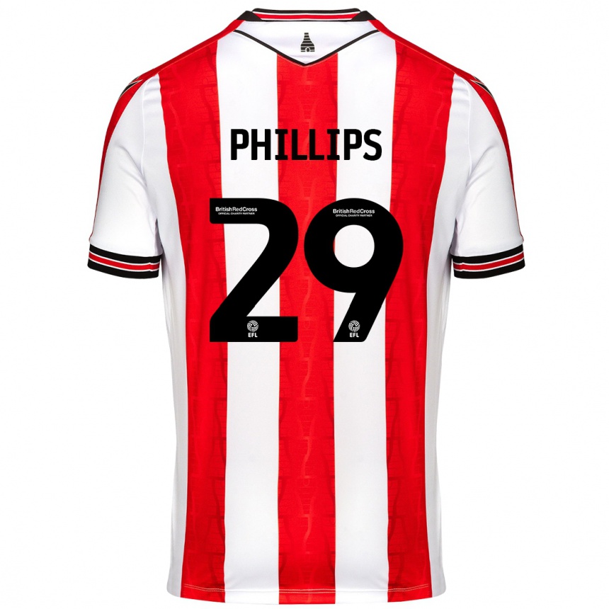 Kids Football D'margio Wright-Phillips #29 Red White Home Jersey 2024/25 T-Shirt