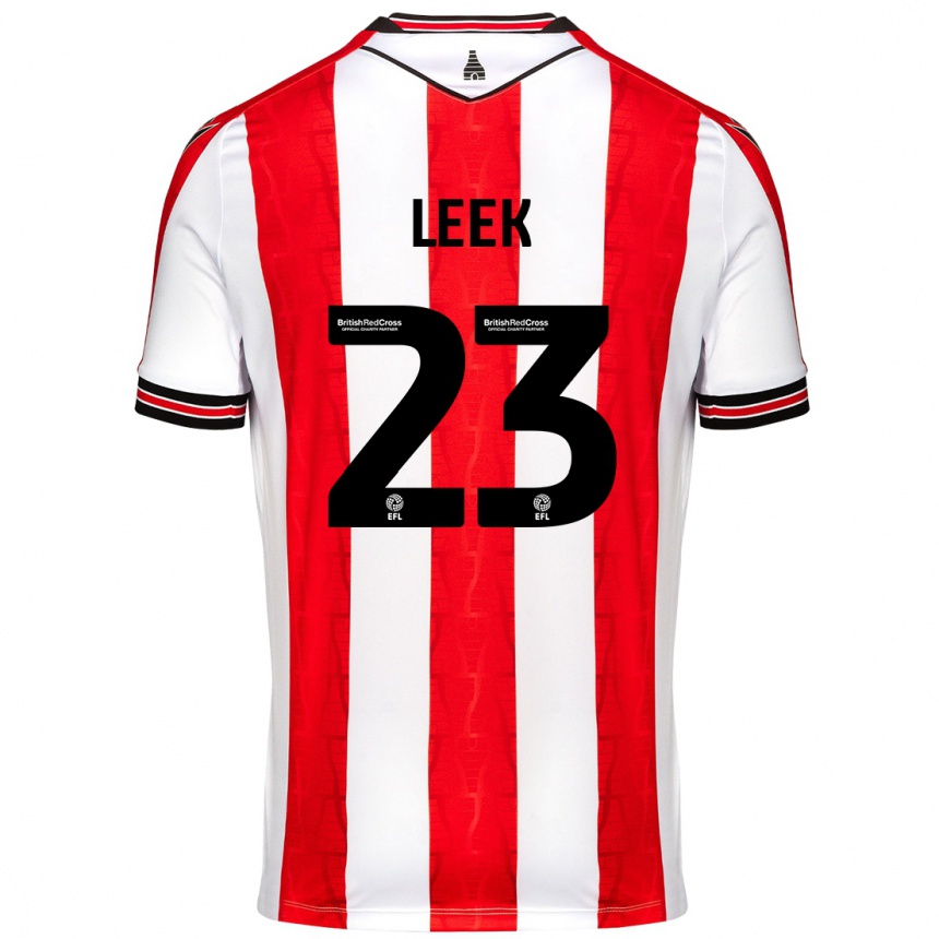 Kids Football Ellie Leek #23 Red White Home Jersey 2024/25 T-Shirt