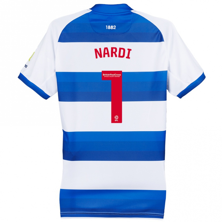 Kids Football Paul Nardi #1 White Blue Home Jersey 2024/25 T-Shirt