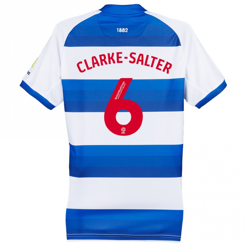 Kids Football Jake Clarke-Salter #6 White Blue Home Jersey 2024/25 T-Shirt