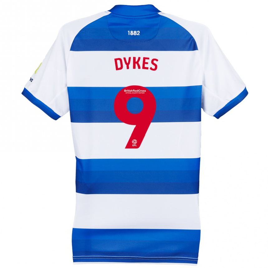 Kids Football Lyndon Dykes #9 White Blue Home Jersey 2024/25 T-Shirt