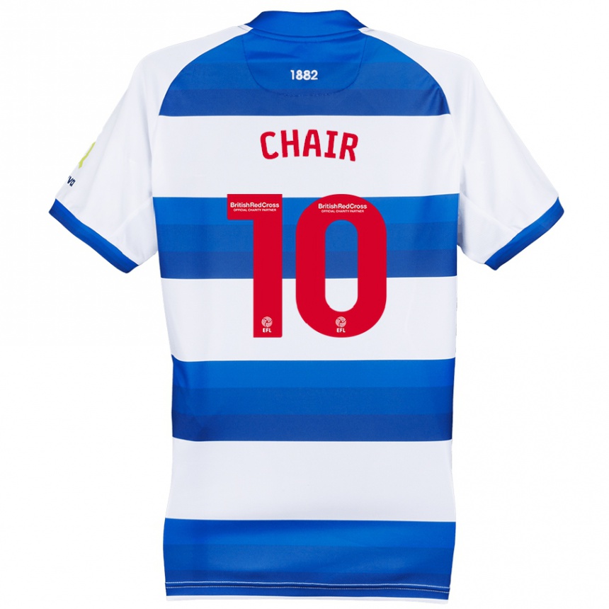 Kids Football Ilias Chair #10 White Blue Home Jersey 2024/25 T-Shirt