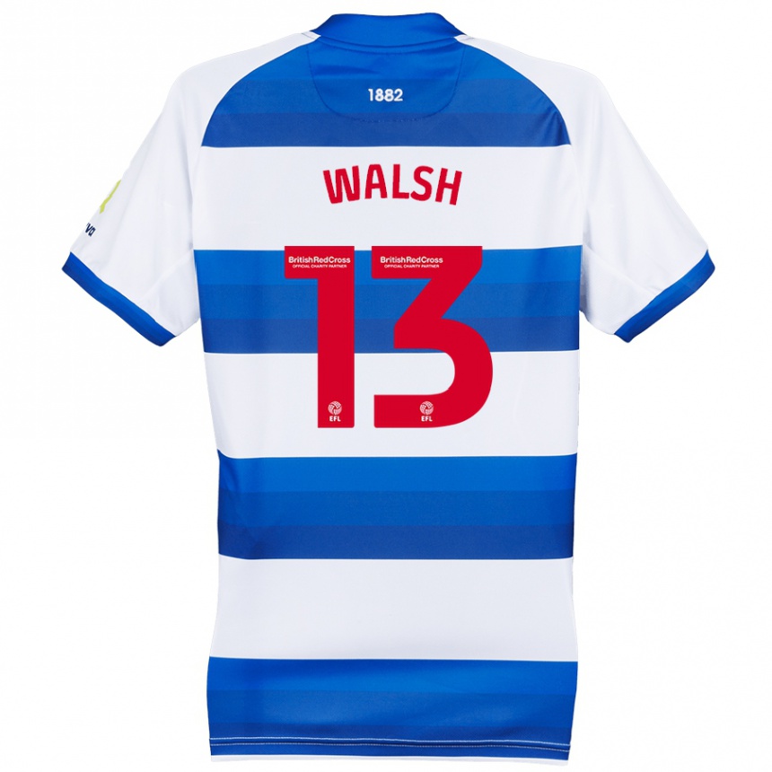 Kids Football Joe Walsh #13 White Blue Home Jersey 2024/25 T-Shirt