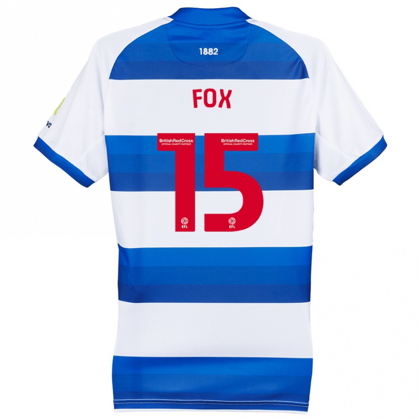 Kids Football Morgan Fox #15 White Blue Home Jersey 2024/25 T-Shirt