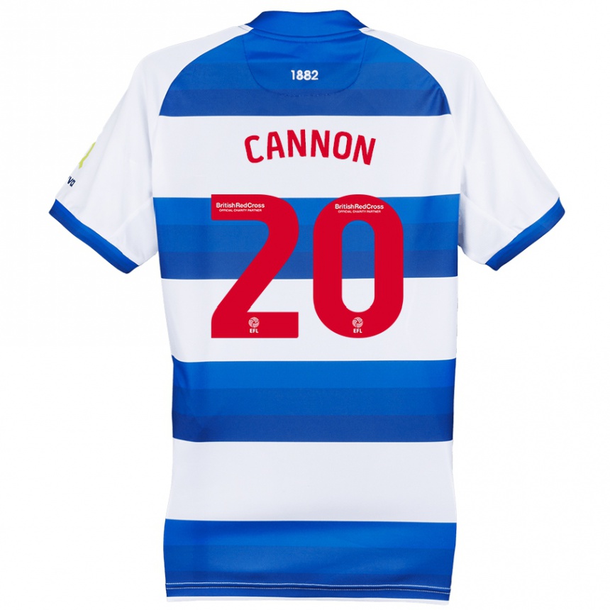 Kids Football Reggie Cannon #20 White Blue Home Jersey 2024/25 T-Shirt