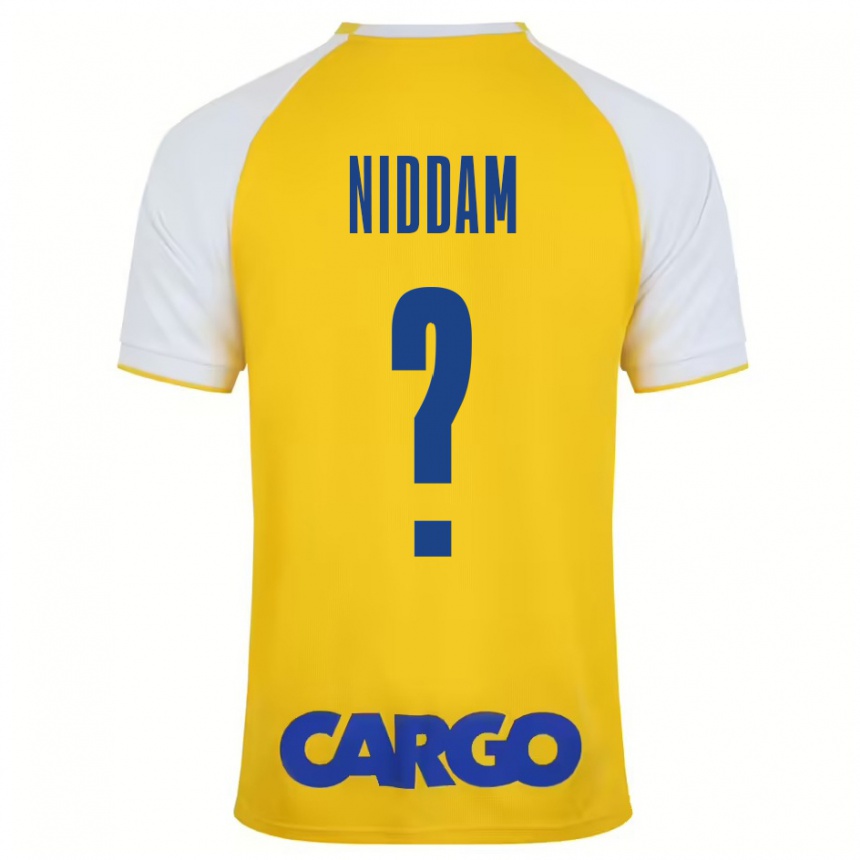 Kids Football Nadav Niddam #0 Yellow White Home Jersey 2024/25 T-Shirt