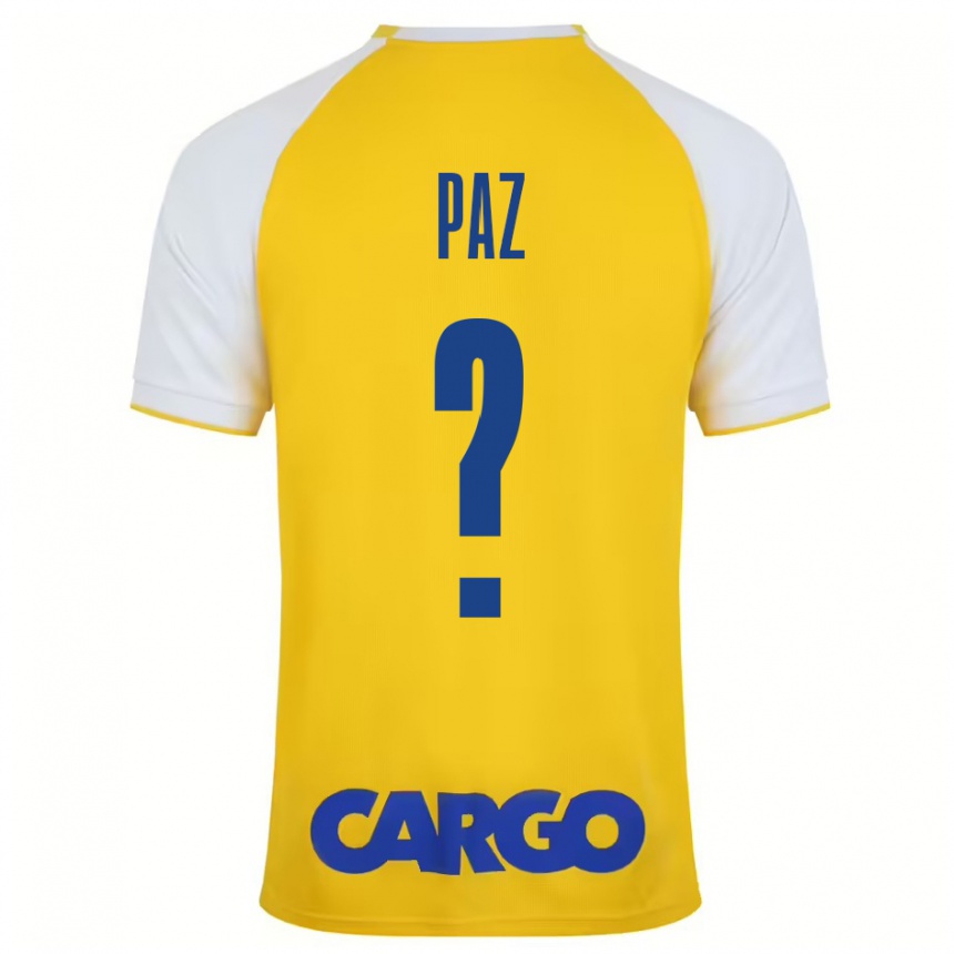 Kids Football Jonathan Paz #0 Yellow White Home Jersey 2024/25 T-Shirt