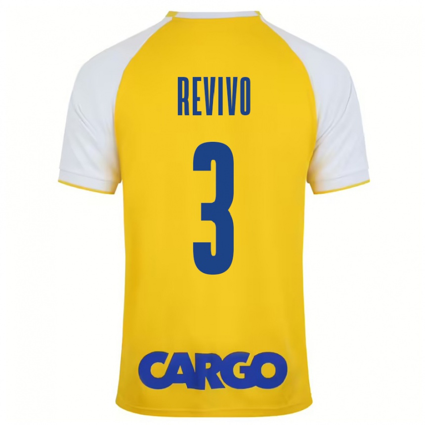 Kids Football Roy Revivo #3 Yellow White Home Jersey 2024/25 T-Shirt