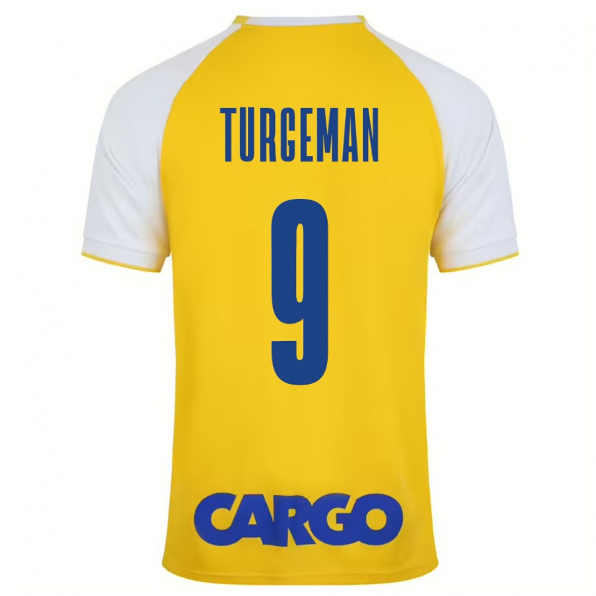 Kids Football Dor Turgeman #9 Yellow White Home Jersey 2024/25 T-Shirt