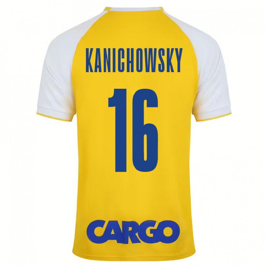 Kids Football Gabi Kanichowsky #16 Yellow White Home Jersey 2024/25 T-Shirt