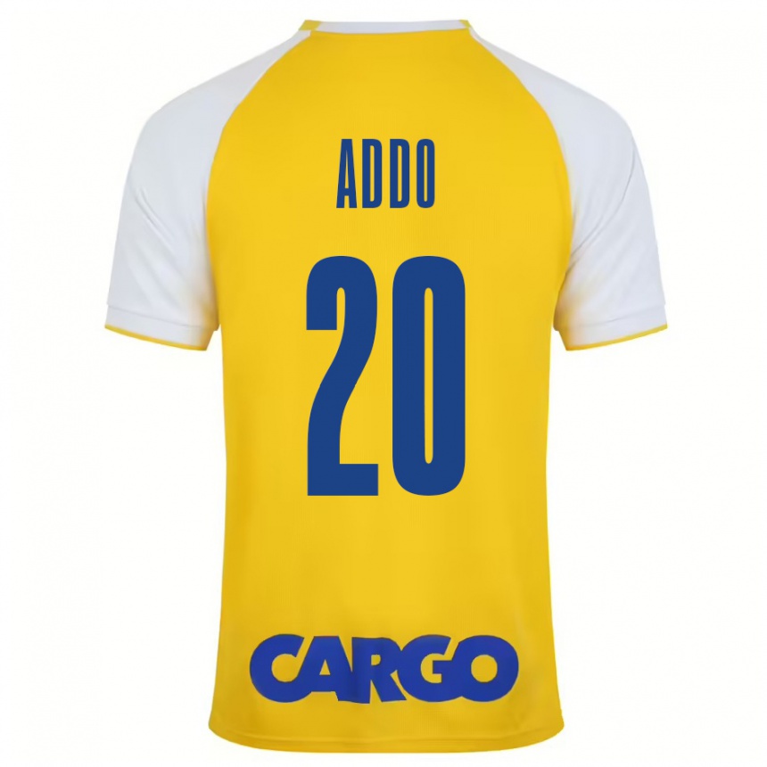 Kids Football Henry Addo #20 Yellow White Home Jersey 2024/25 T-Shirt