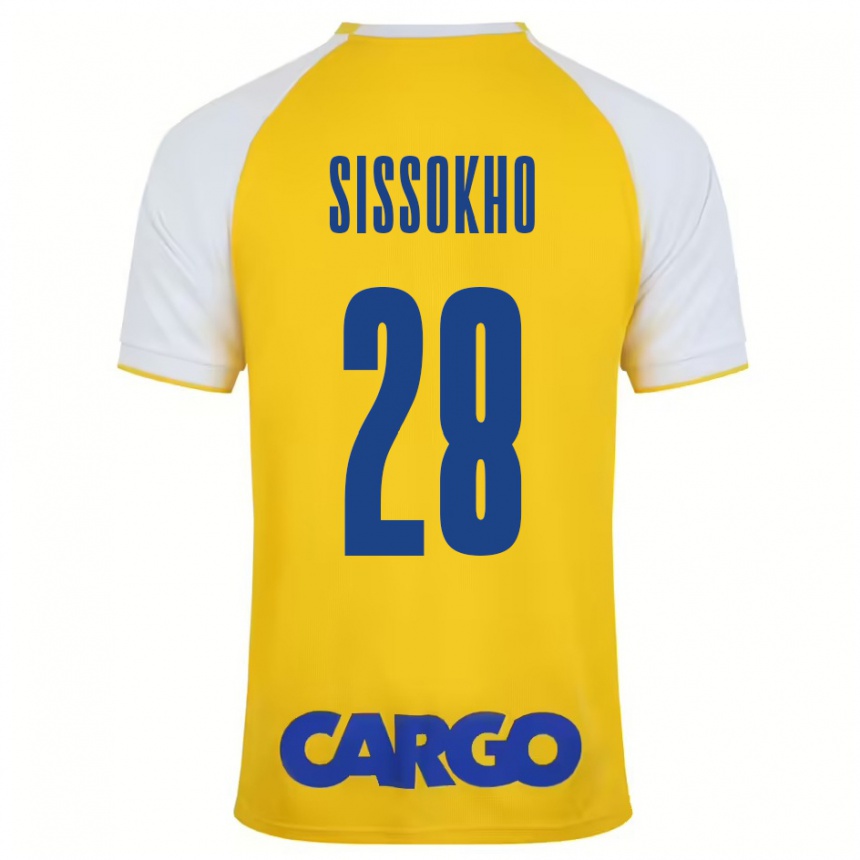 Kids Football Issouf Sissokho #28 Yellow White Home Jersey 2024/25 T-Shirt