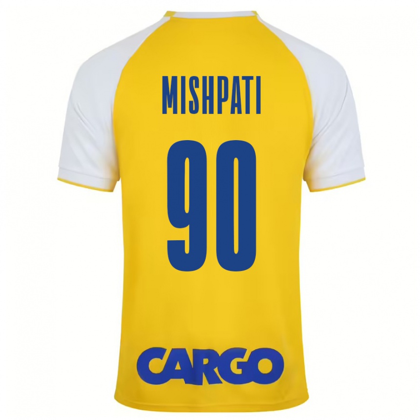 Kids Football Roi Mishpati #90 Yellow White Home Jersey 2024/25 T-Shirt