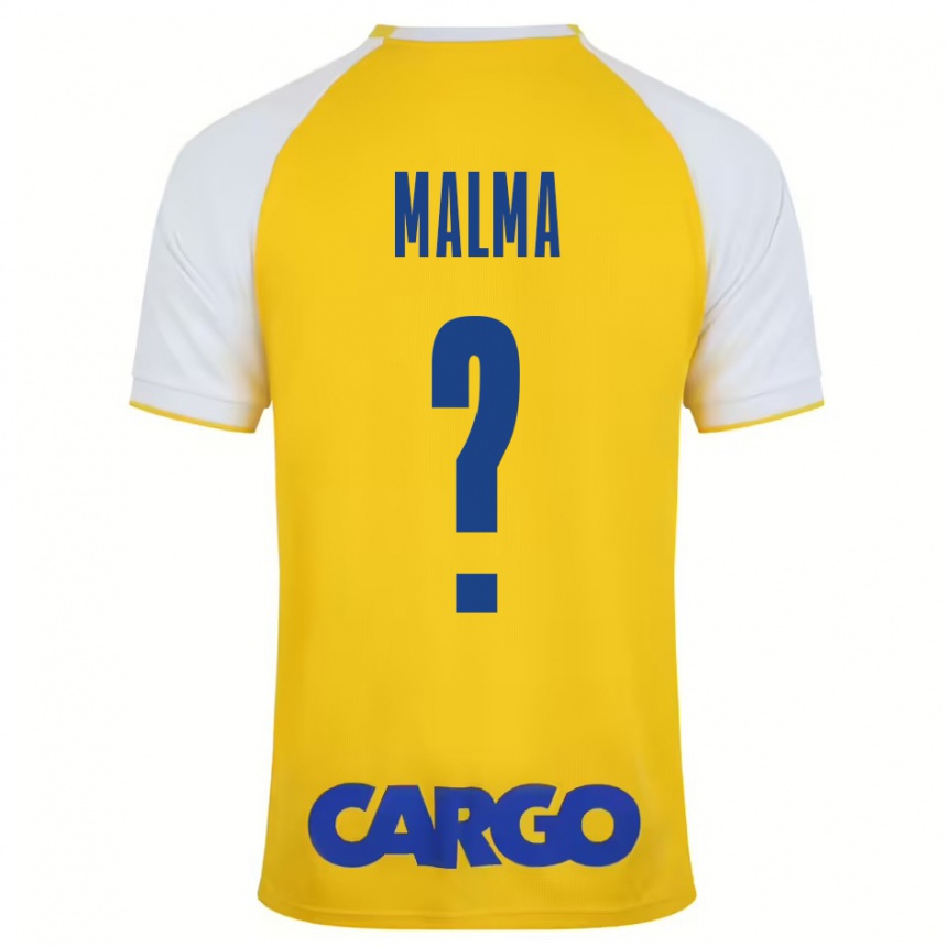 Kids Football Itay Malma #0 Yellow White Home Jersey 2024/25 T-Shirt