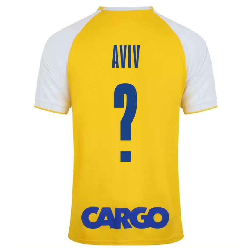 Kids Football Yoyo Aviv #0 Yellow White Home Jersey 2024/25 T-Shirt