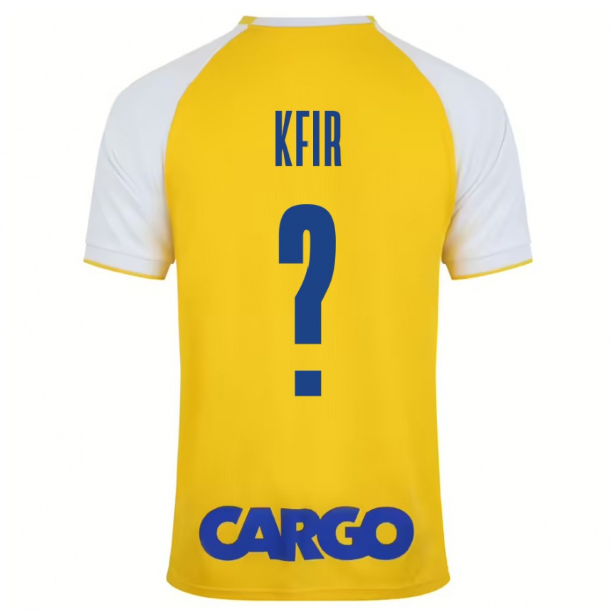 Kids Football Yuval Kfir #0 Yellow White Home Jersey 2024/25 T-Shirt