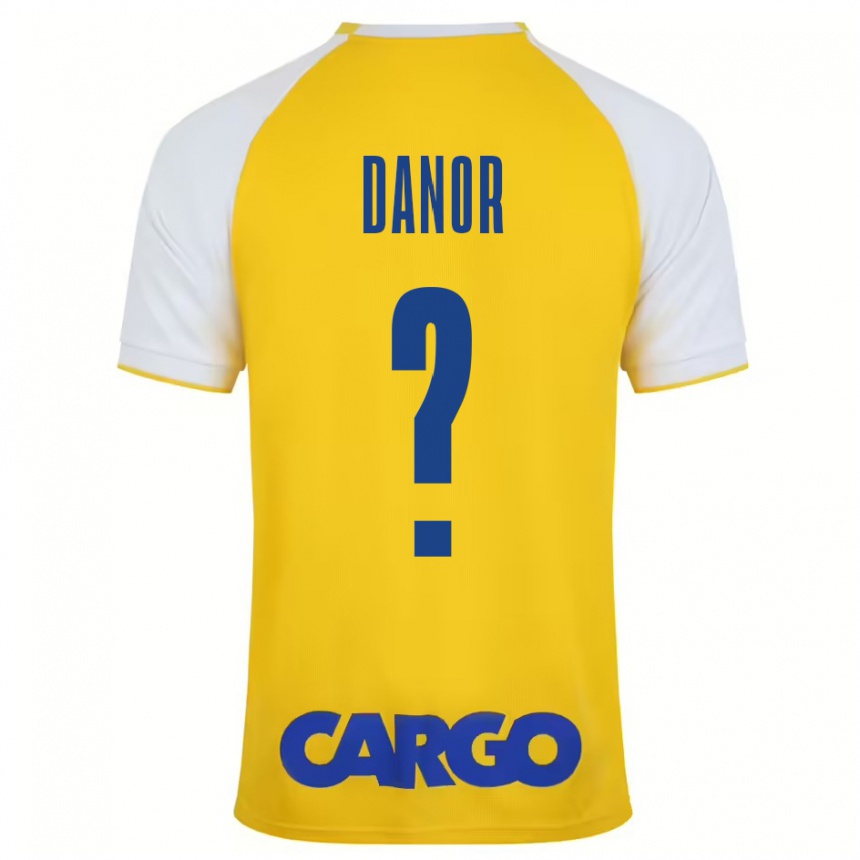 Kids Football Yaheli Danor #0 Yellow White Home Jersey 2024/25 T-Shirt