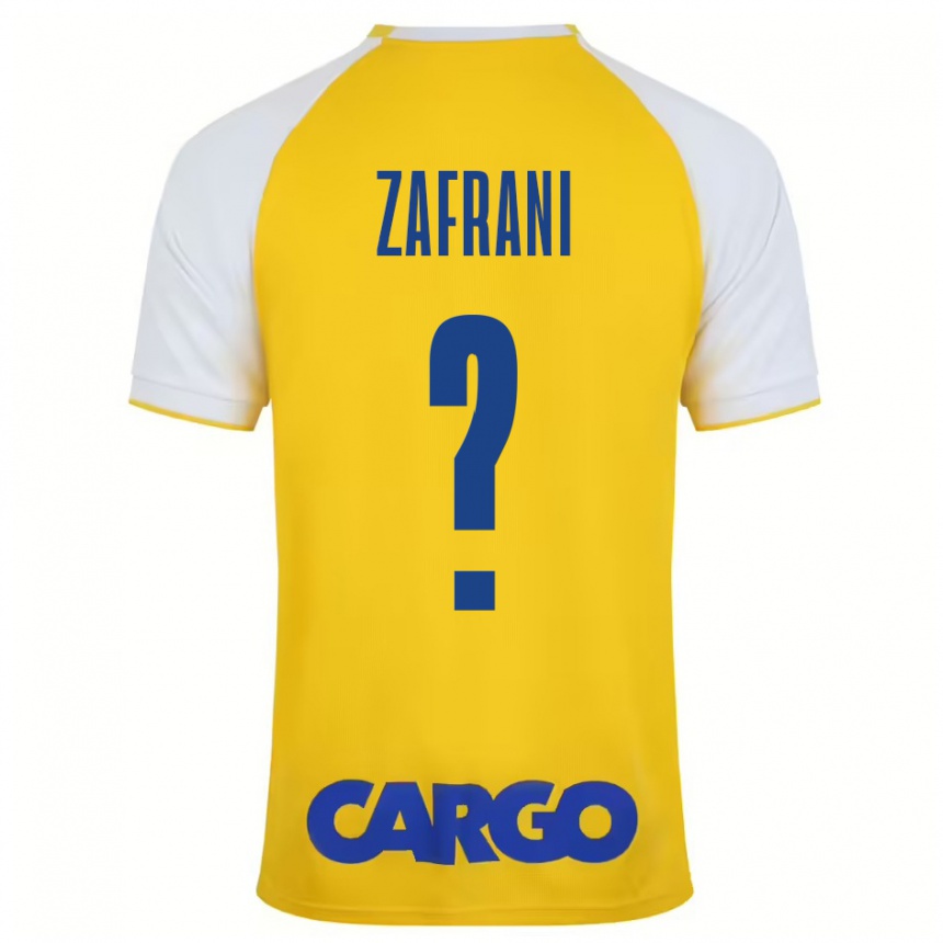 Kids Football Itay Zafrani #0 Yellow White Home Jersey 2024/25 T-Shirt