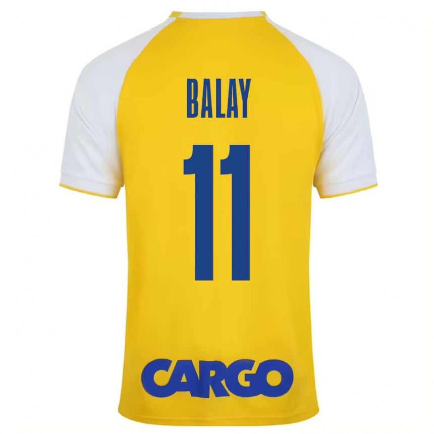 Kids Football Yehuda Balay #11 Yellow White Home Jersey 2024/25 T-Shirt