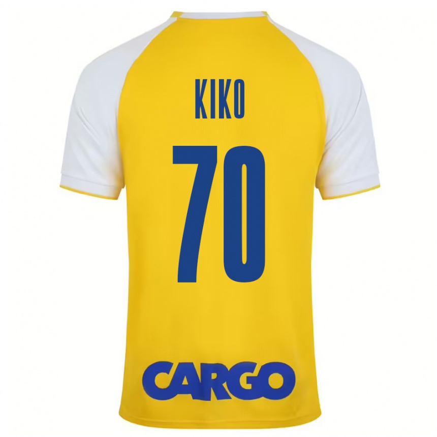 Kids Football Kiko Bondoso #70 Yellow White Home Jersey 2024/25 T-Shirt