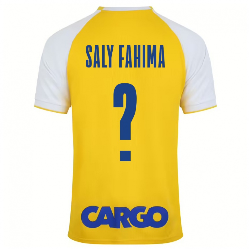 Kids Football Israel Saly Fahima #0 Yellow White Home Jersey 2024/25 T-Shirt